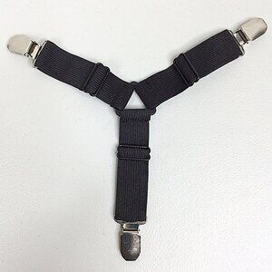 Bed Sheet Straps Set Adjustable Elastic Fasteners Holders Metal Clamps 4 PC